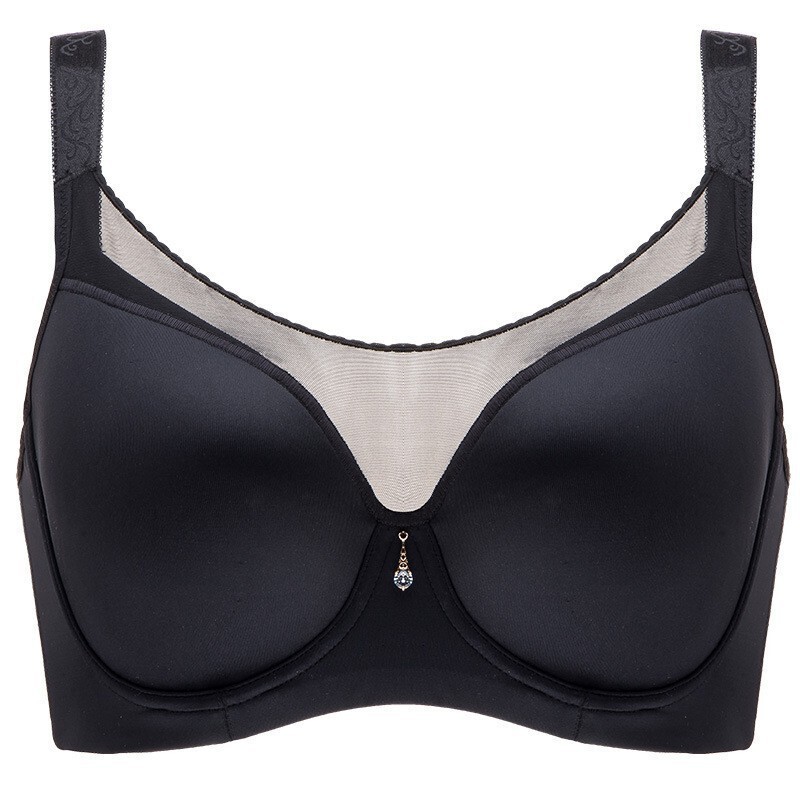 Cross-border plus size Seamless Underwear Women's Strapless Thin Bra Large Chest Showing Small Gathering Parammary Breast Bra G Cup