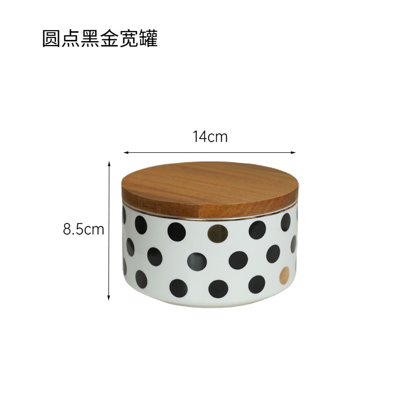 Tarro sellado de estilo INS minimalista moderno con tapa, tarro de almacenamiento de cerámica, caja de almacenamiento para café, flores, té, dulces y pieza decorativa.