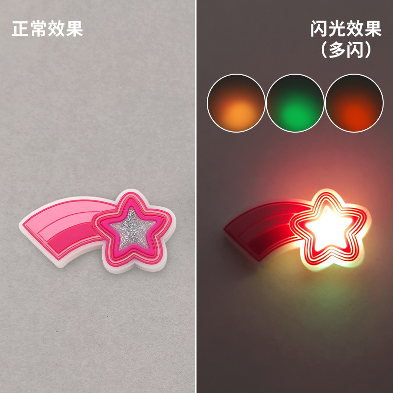 2025年越境EC下駄靴花LED発光フラッシュ楽しいDIY靴バックル靴アクセサリー装飾バックル|undefined