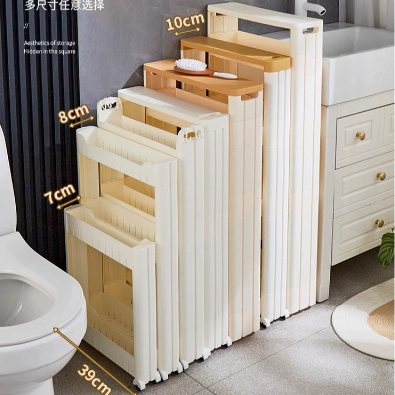 Ультратонкая полка для хранения с боковой стороной стиральной машины и крышкой, полка для хранения на кухне с колесиками, шкаф для хранения в ванной комнате