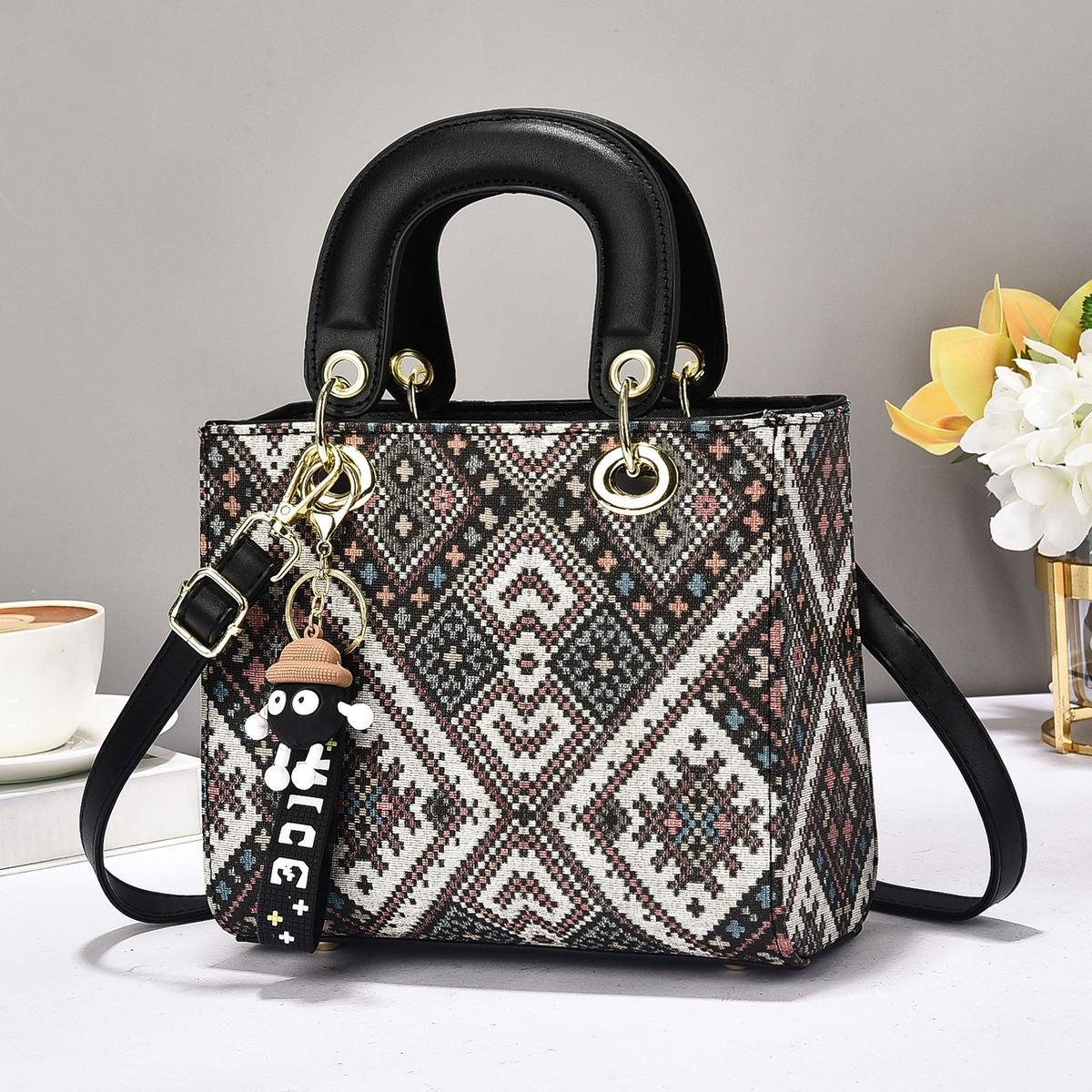 2026 nuevo bolso de moda transfronteriza nicho impresión diseño sensación de mochila para mujeres sensación de alta calidad de mochila de viaje