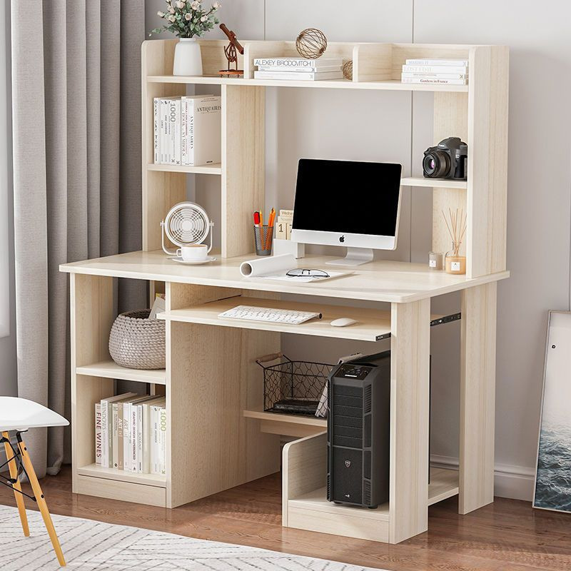 Computer Desk, Desk, Bookshelf, Integrated Writing Desk, Office Desk, Bedroom, Female Student Rental House Storage Rack with Drawers