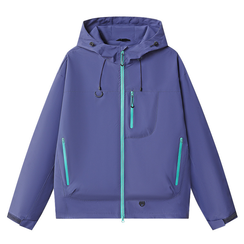 7870冲锋衣男女春秋青少年户外防风防水登山服工装夹克连帽外套|undefined