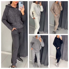 时尚休闲套装;连衣裙;女式T恤