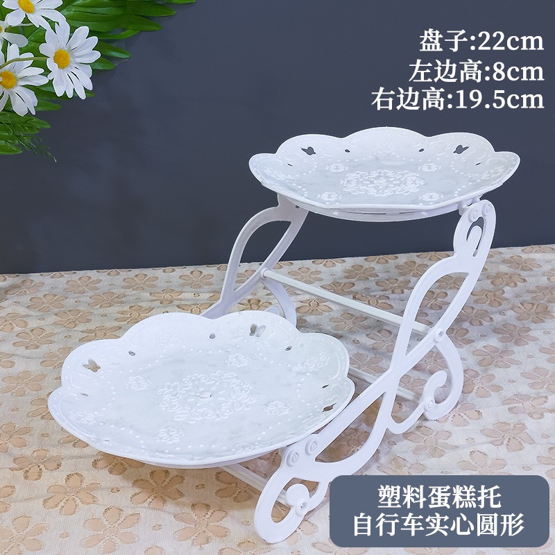 Decoración de postres de cumpleaños estante de exhibición de boda europea estante de frutas estante de pastel de plástico bandeja de bocadillos