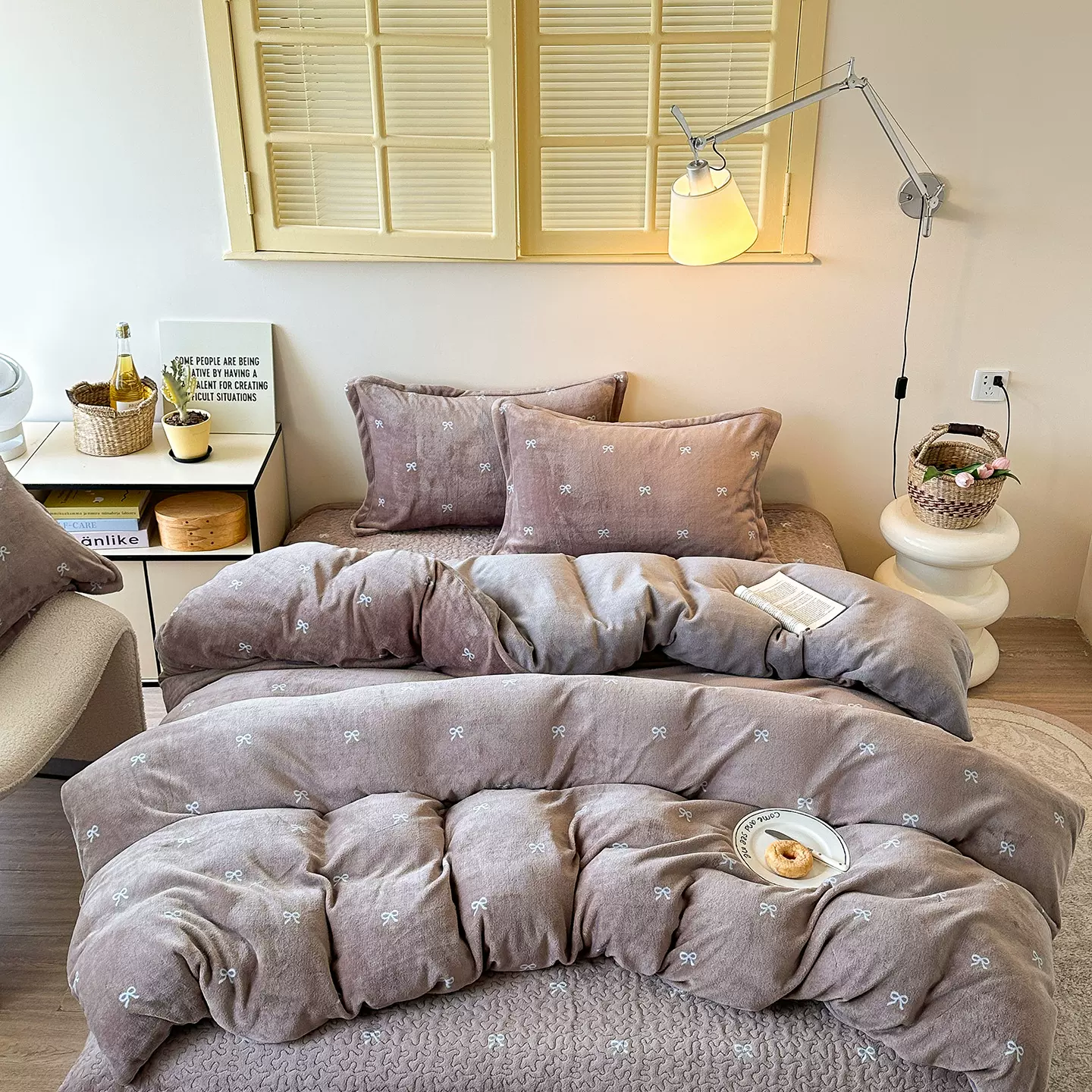 沃尔享2025新款230g牛奶绒床盖款四件套 1.5m床盖款四件套-被套20