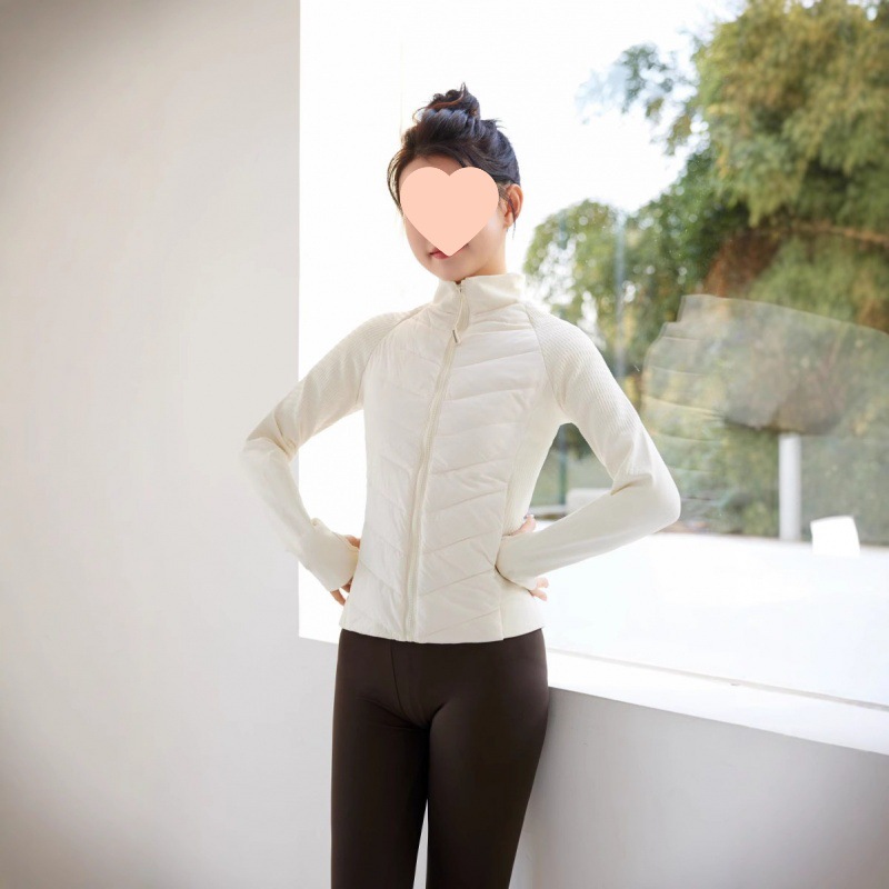 轻薄运动高尔夫网球打底羽绒棉服女可内搭秋冬季保暖外套黑色欧美