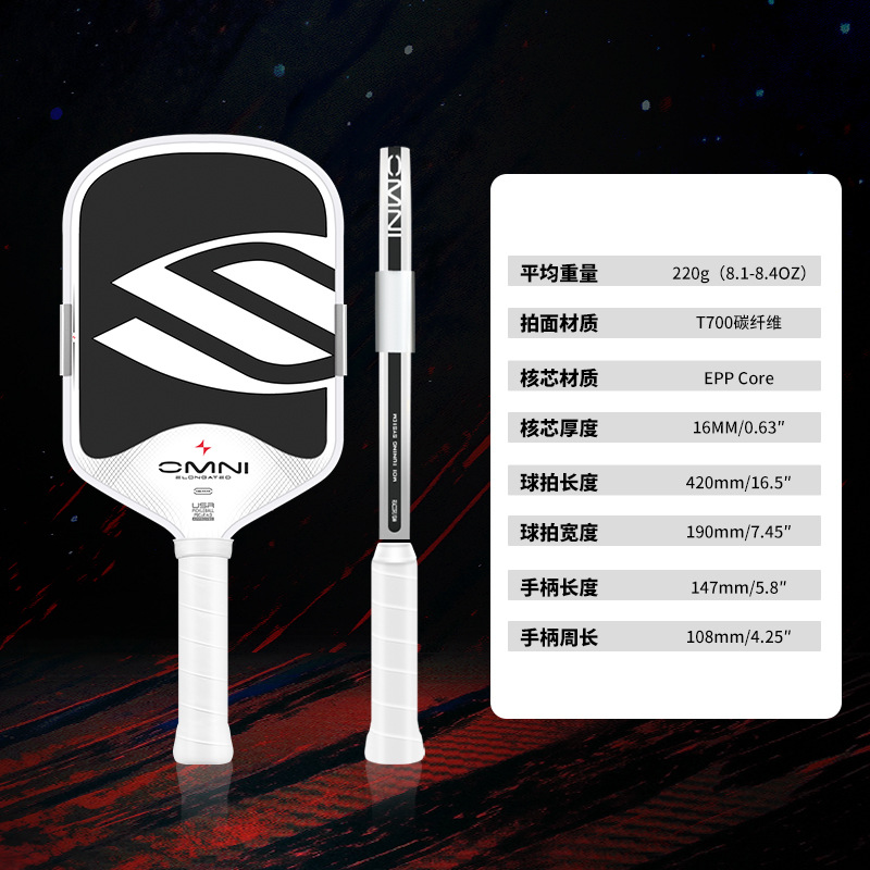 Carbon fiber pickleball paddle set with matte surface, best-selling cross-border product, slk omni paddle