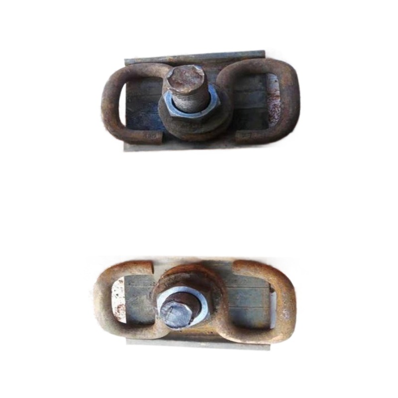 Junta de goma de ferrocarril II barra de resorte de acero de minería junta de fijación de barra de resorte de acero accesorios de ferrocarril de minería