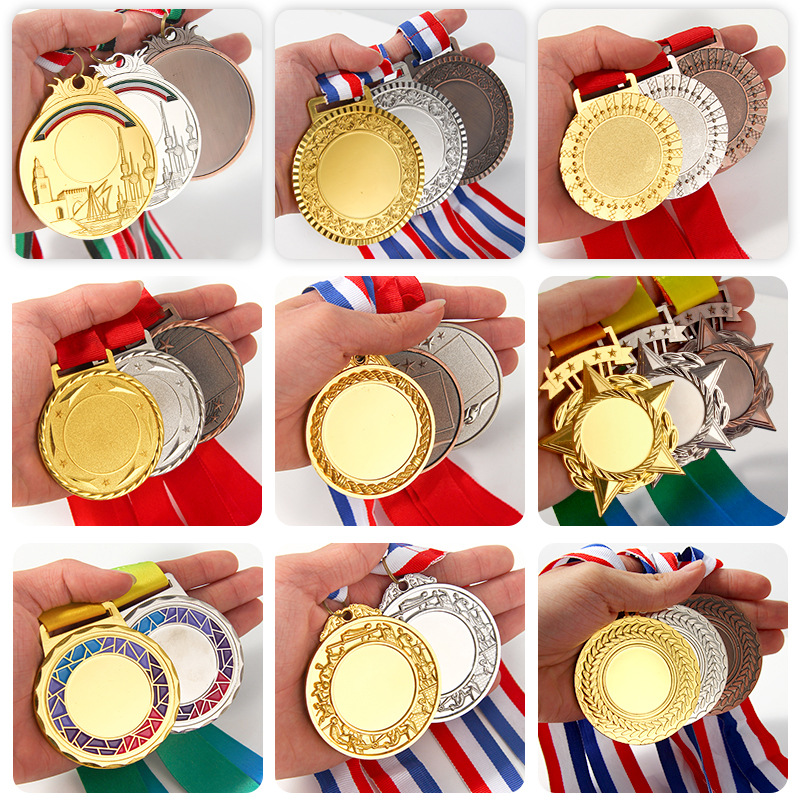 Juegos de medallas Maratón Metal Listado Competición de honor Conmemorativa Oro Plata Bronce Fútbol Juegos de baloncesto Premios