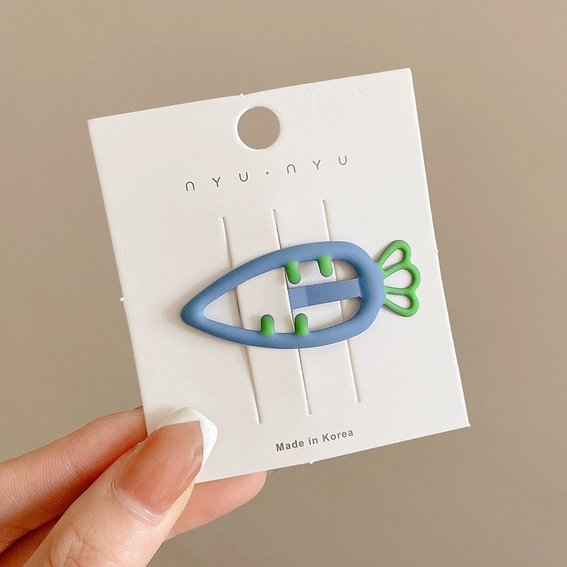 Pinza para el cabello de dopamina sin costuras de color caramelo clip lateral femenino flequillo clip para el cabello roto tocado clip de pico de pato y2k horquilla de una palabra