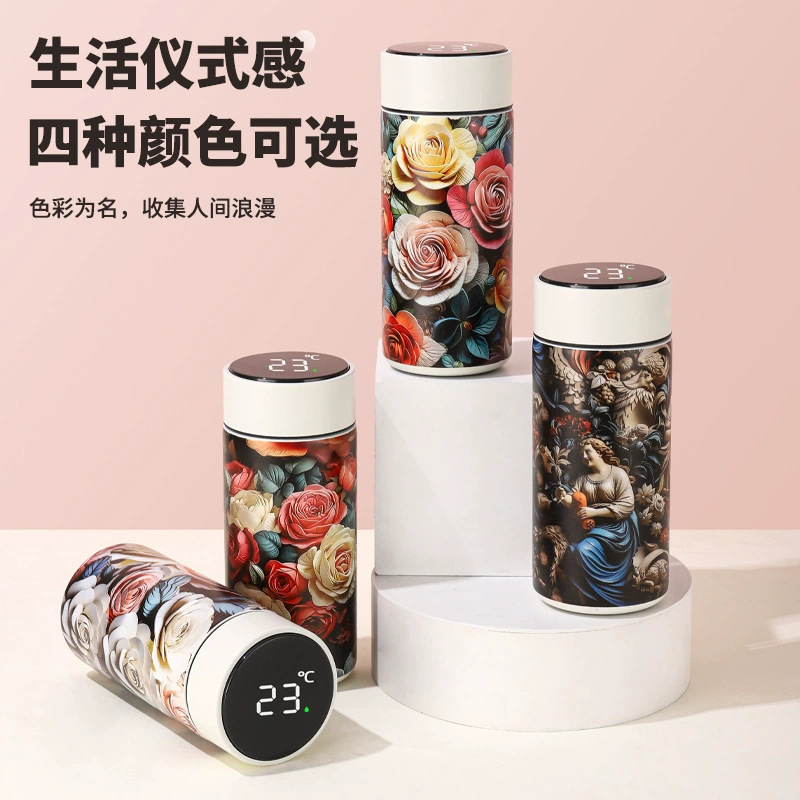 新款显温小直杯看加印LOGO口袋杯3D打印测温定制礼品杯保温杯|undefined