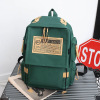 Cloth capacious backpack, men's laptop for traveling for beloved, high school bag for elementary school students, suitable for teen