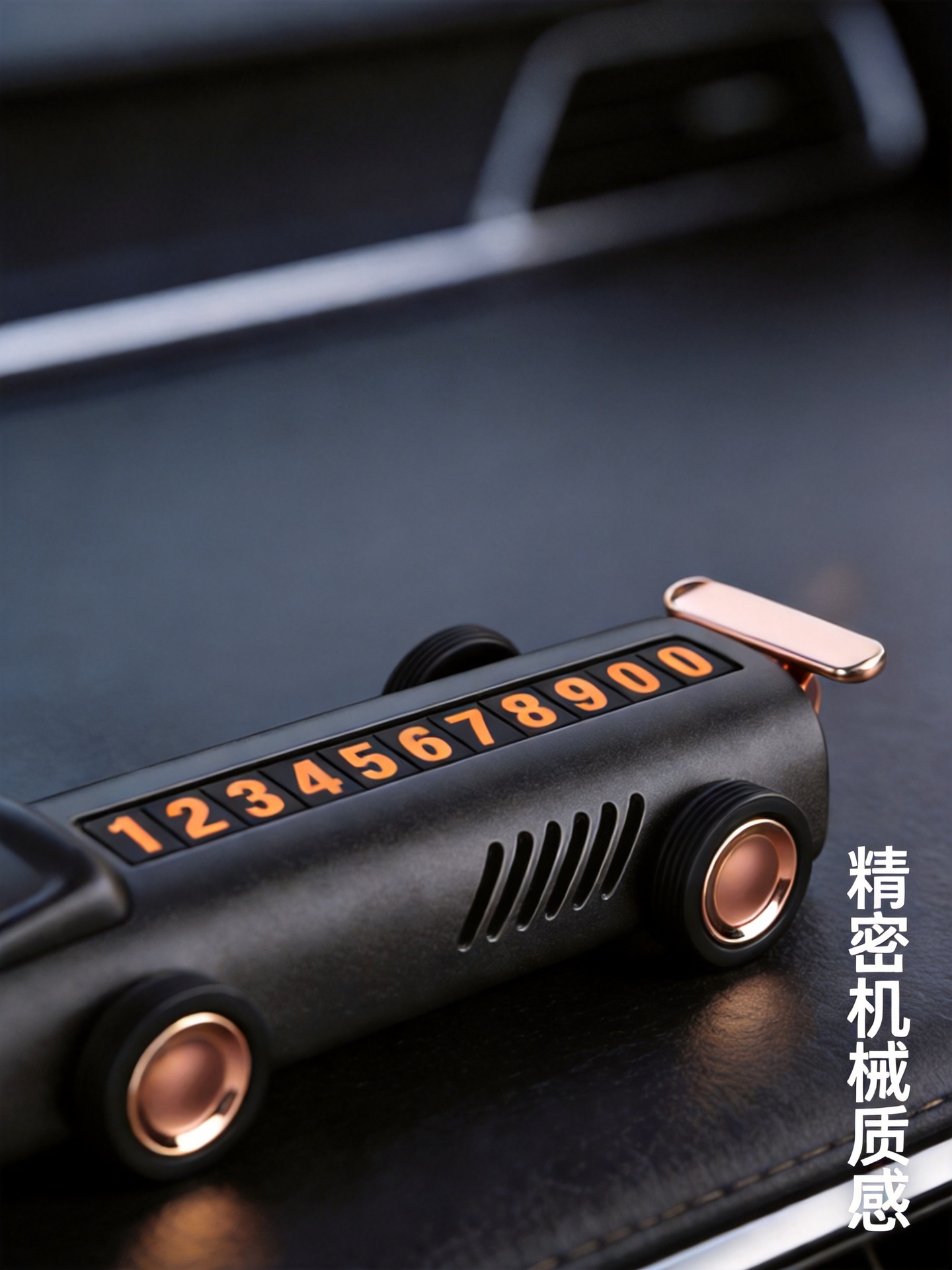 Car temporary parking sign number, car interior moving license plate, mini rolling hidden car relocation number plate