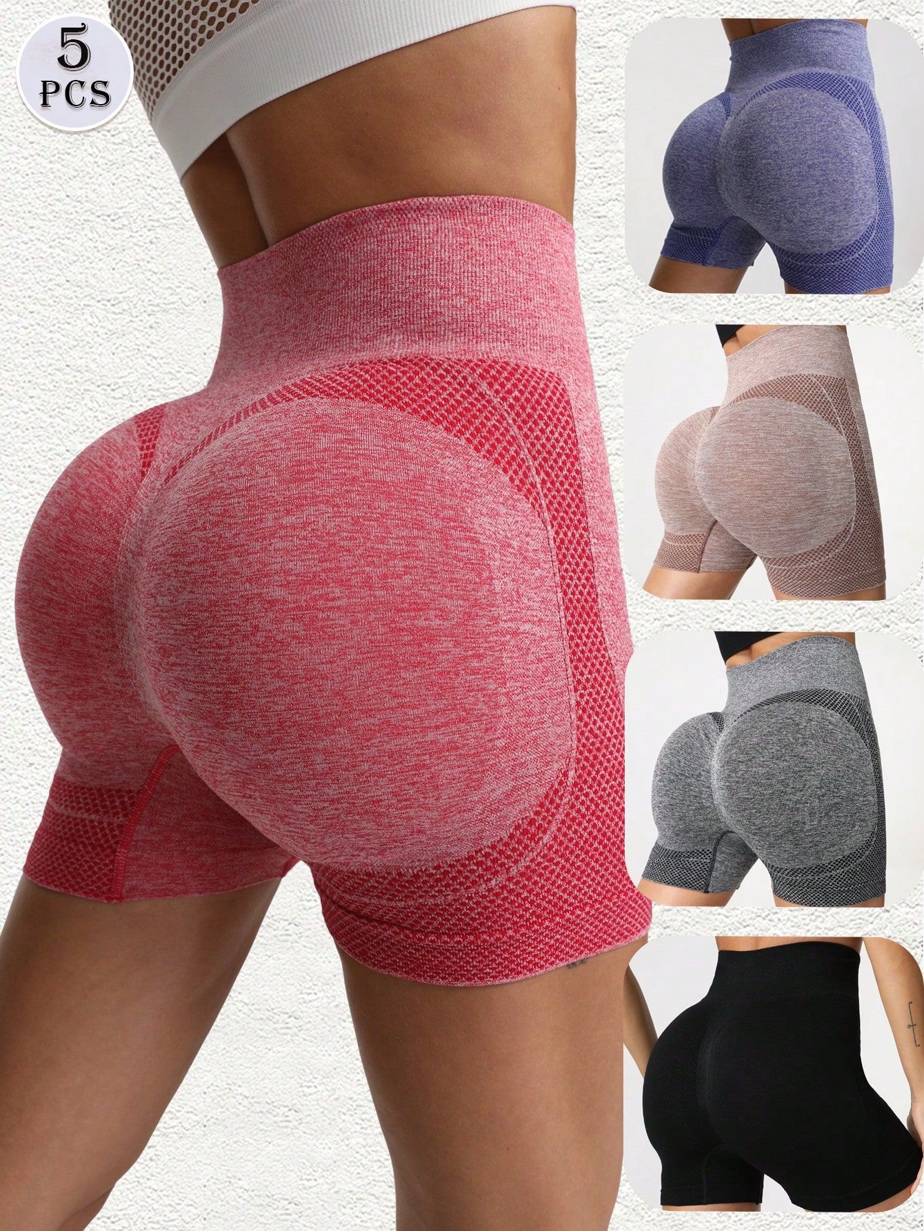 Pantalones cortos de yoga transfronterizos, pantalones elásticos de cintura alta y abdomen cerrado, pantalones de gimnasio sin costura y secado rápido