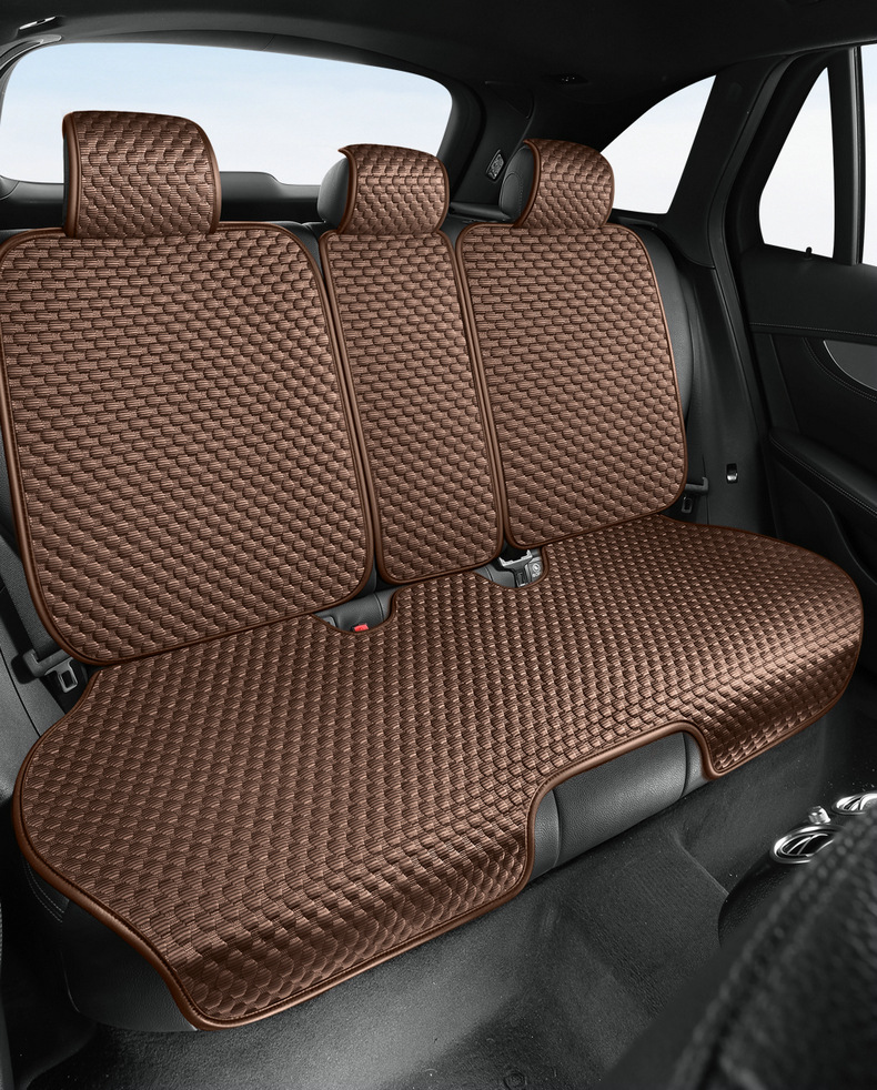2026 New Model All-Season Cartoon Ice Bean Cool Breathable Ice Silk Single Seat Multi-Piece Car Seat Cushion Set