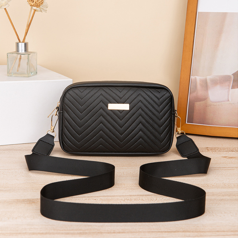 New Fashion Small Square Bag Wave Embossed Single Shoulder Crossbody Bag Small Fresh Sequin Women's Bag Cross-border Custom Hair