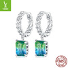 Synthesized tourmaline earrings, ring, jewelry, chain, silver 925 sample