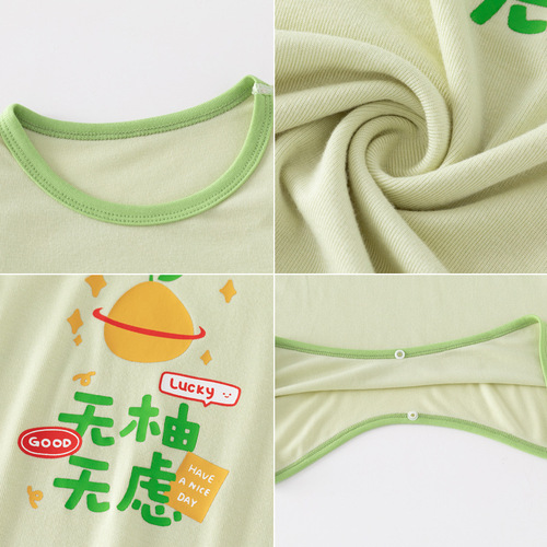 Baby pajamas, summer short-sleeved thin modal baby pajamas, home clothes, children's one-piece pajamas, air-conditioned clothes