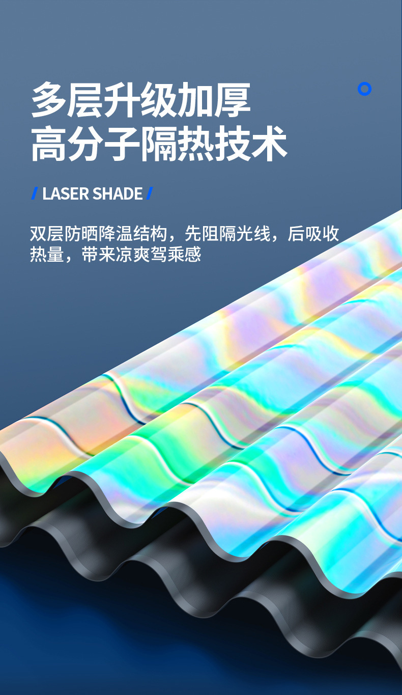 Car Sunshade Curtain Car Private Sun Protection Heat Insulation Magnetic Pull Curtain Fabric Car Interior Side Window