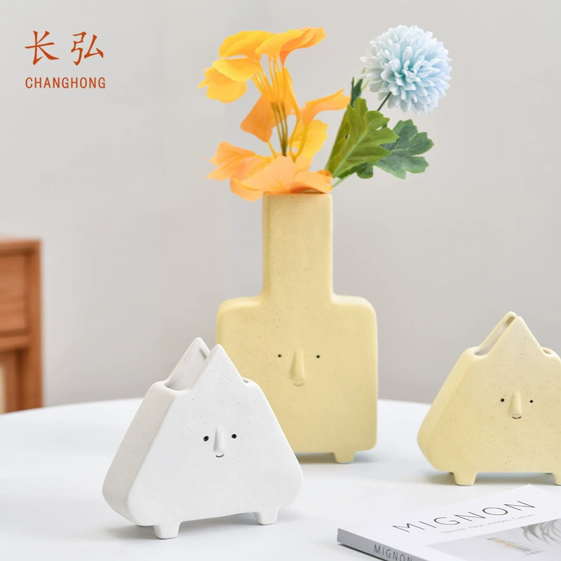 Changhong Милая креативная керамическая ваза украшение DIY Высококачественная композиция из сушеных цветов украшение для гостиной Входная ваза