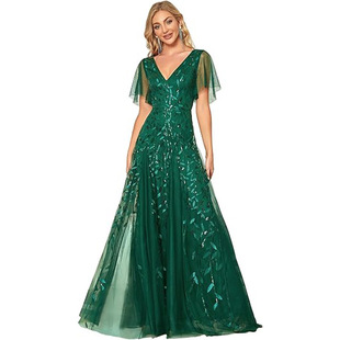 European and American Banquet Evening Dress for Women 2025 New Elegant Long Annual Party Celebrity Aura Queen Host Evening Dress