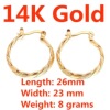 Golden fashionable woven matte earrings with pigtail, wish, 14 carat white gold