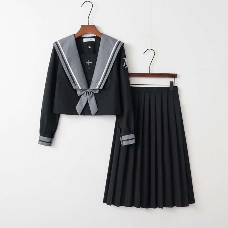 魔女重生秋季長袖校服套裝學院風高中生畢業班服韓版學生校服套裝
