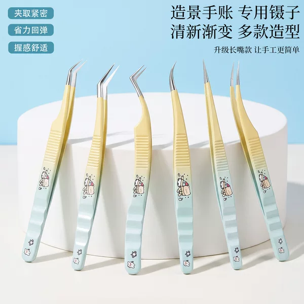 New design of tweezers for use with a washboard, high-precision tweezers specifically for eyelash artists, multi-purpose tweezers for applying and positioning eyelash extensions, and tweezers for applying decorative stickers