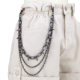 European and American cross-border jewelry hip-hop punk metal rivet stage performance multi-layer waist chain dress jeans accessories