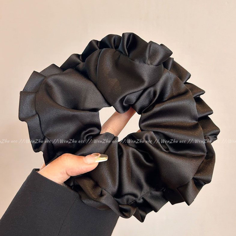 Anillo para el cabello de intestino grueso de gran tamaño coreano, bufanda cuadrada de alta calidad femenina, cuerda para el cabello, banda elástica y duradera, flor de viento perezosa
