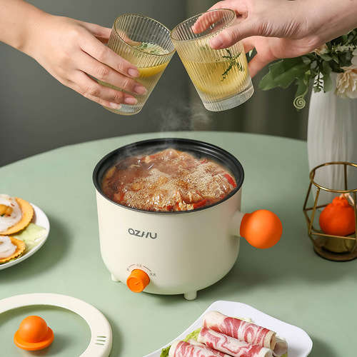Directly supplied from the manufacturer, high-looking ball-handled electric cooking pot for student dormitories, multi-functional Internet celebrity steaming and cooking integrated electric hot pot