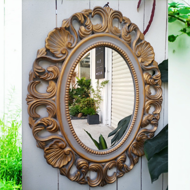 A형 은행나무 조각거울 골드