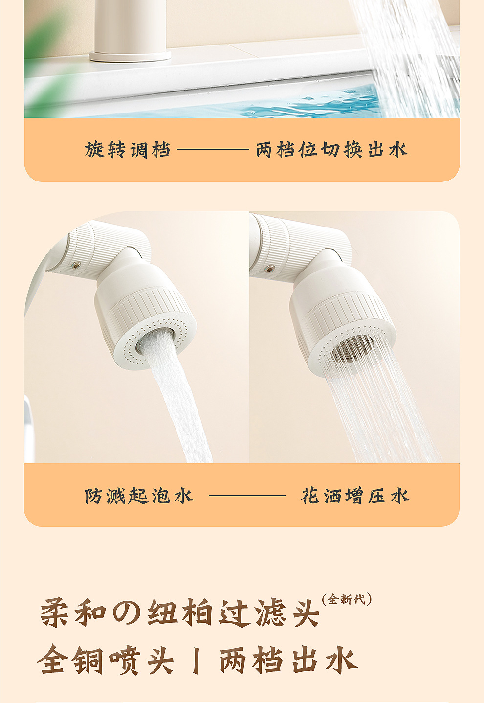 Cream white bathroom washbasin faucet, bathroom washbasin and basin, all-copper cold and hot universal mechanical arm undefined