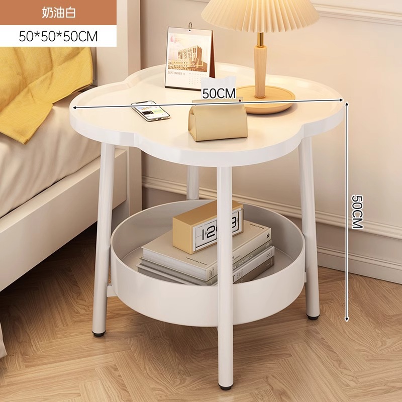 Mesa de cabecera simple y moderna dormitorio creativo junto a la cama pequeño estante de alquiler simple casa pequeña mesa