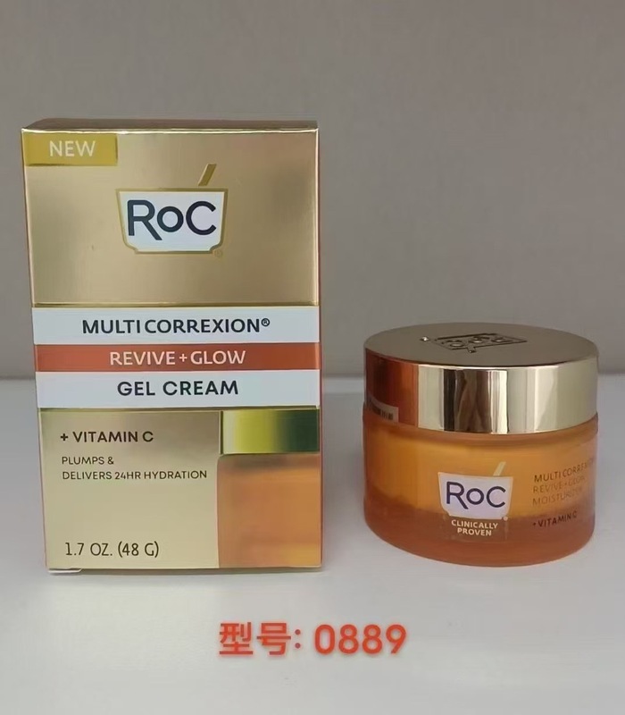 Roc乳霜面霜凝胶状含洛克维生素c水果提取物补水48g保湿提亮VC霜|undefined