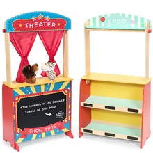新款实木售卖台幼儿园早教儿童玩具手偶剧场过家家表演道具