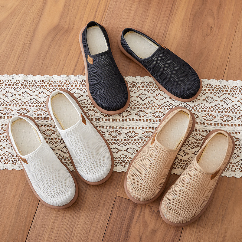 Zapatos mujer todo fósforo verano nuevo estilo zapatillas transfronterizas ropa exterior de mujer cómodo y transpirable zapatos de mujer de fondo suave medio arrastre