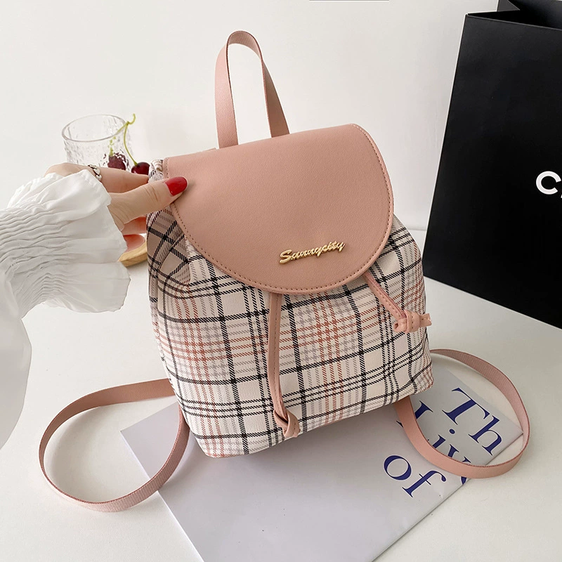 Summer bag, bucket, backpack, Korean style, drawstring