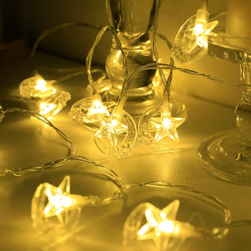 Фабричная оптовая LED цветная светодиодная гирлянда со звёздами, световой зонт звезды, луна в комнате, декоративный свет, праздничная лампа