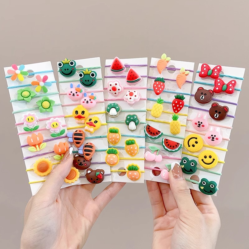 Cuerda del lazo del pelo del bebé tocado de los niños banda de pelo del pulgar cuerda del pelo del bebé niña no duele el pelo banda de goma accesorios para el cabello Niña