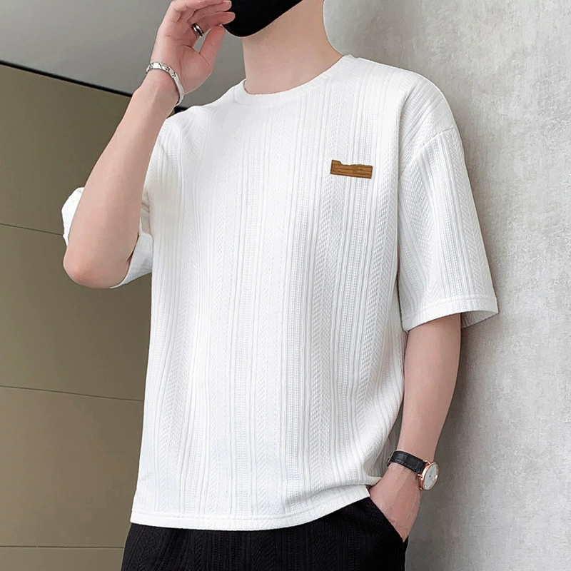 Летняя футболка с коротким рукавом мужская 2024 новая мода мужская одежда с половинным рукавом