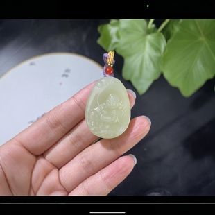 Jin Yu Tang Buddha Induces Fu to Exquisite Xinjiang Hetian Jade Buddha Pendant Xinjiang Yellow Mouth Jade Exquisite and Oily