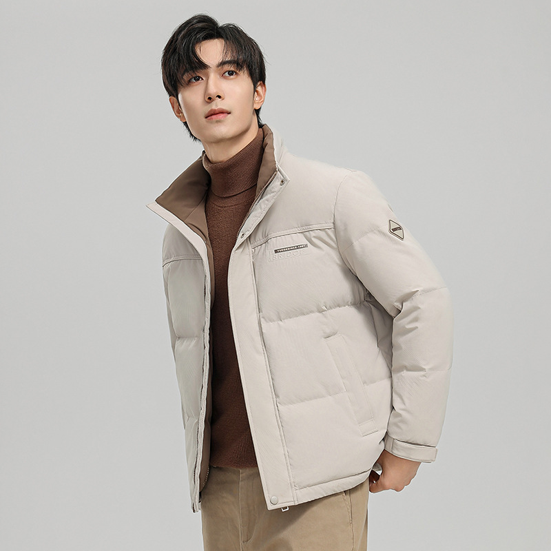 큰 브랜드 같은 스타일 다운 재킷 남자의 겨울 두꺼운 따뜻한 칼라 톱 비즈니스 캐주얼 짧은 감기 자켓