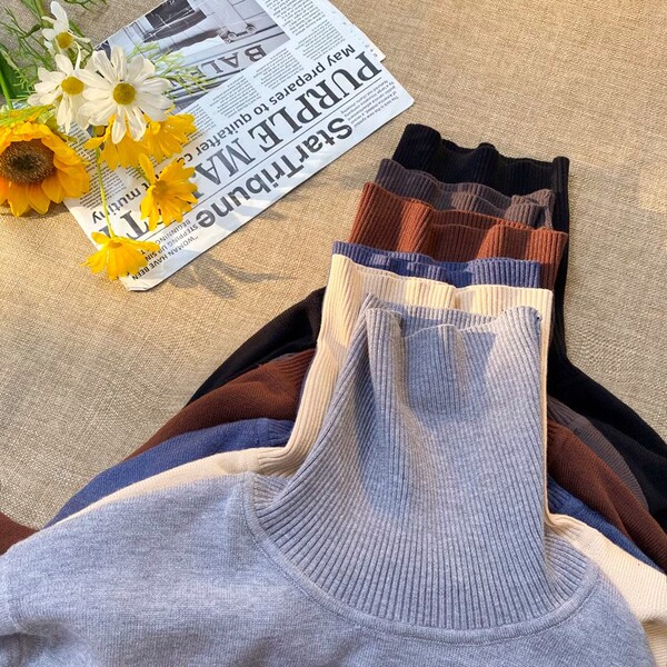 Men's demi-season knitted keep warm woolen sweater