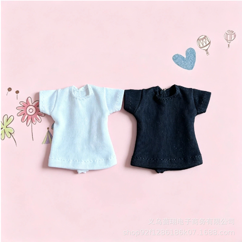 Xiaohongshu Best-Selling Bjd Doll Body Clothes, Special Six-Size Doll Clothes, Fashionable Solid Color Short T-Shirt, Wholesale in Stock Xiaohongshu Best-Selling Bjd Doll Body Clothes, Special Six-Size Doll Clothes, Fashionable Solid Color Short T-Shirt, Wholesale in Stock
