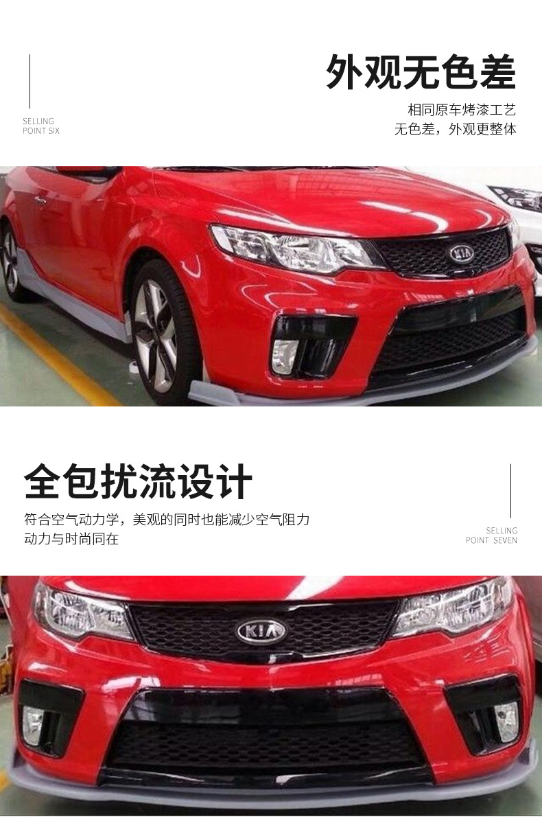 Applicable to 10-13 Kia Sportage New Model Modification Parts, Full Body Kit, Sportage Front Lip, Side Skirts, In-Stock Body Kit