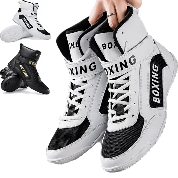 Boxing Shoes for Men and Women, Fighting Shoes, Wrestling Shoes, Short Wrestling Boots, Long Boots, Rubber Soles, Wear-Resistant Soles, Fighting Boxing Shoes