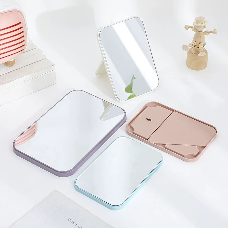 Folding Makeup Mirror HD Desktop Portable, Princess Desktop Mirror, Small/Large Sizes