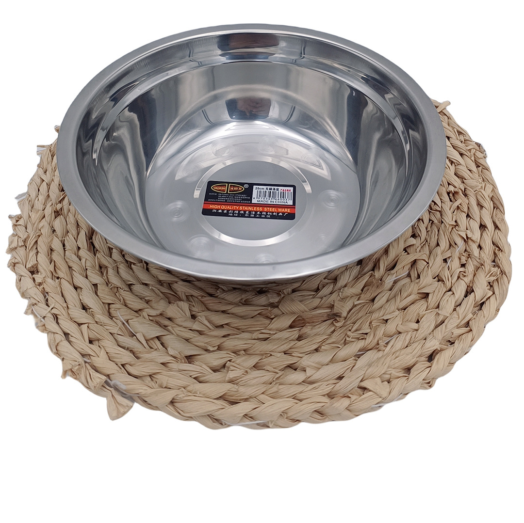F1843 20 # No magnético de acero inoxidable cuenca de la sopa tazón cuenca de cocina plato de sopa redondo plato de arroz tazón de sopa Yiwu 2 yuanes tienda